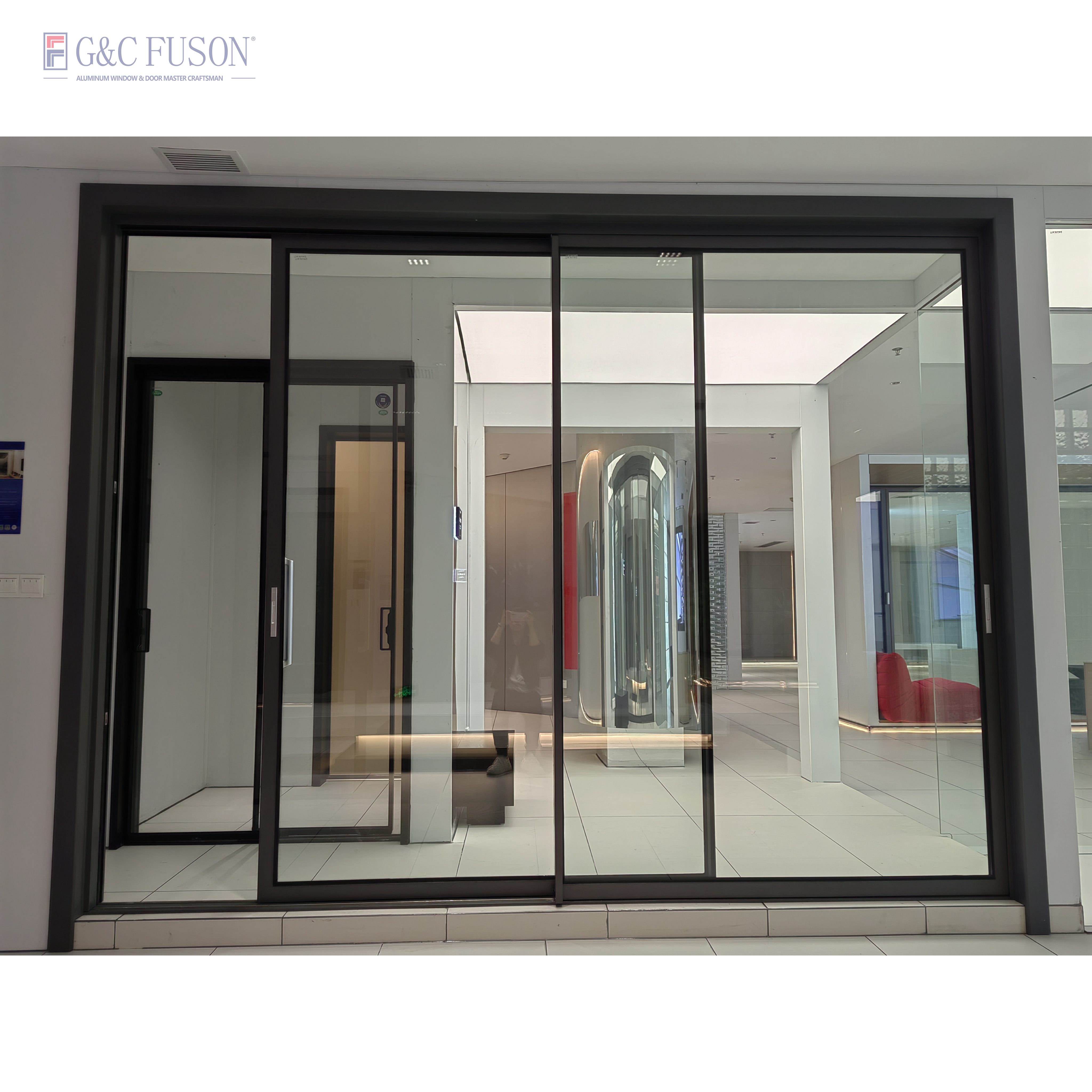 Fuson 2024 Customized Aluminum Sliding Window Impact Resistant Hurricane Windows and Doors Sliding Glass Windows for Home