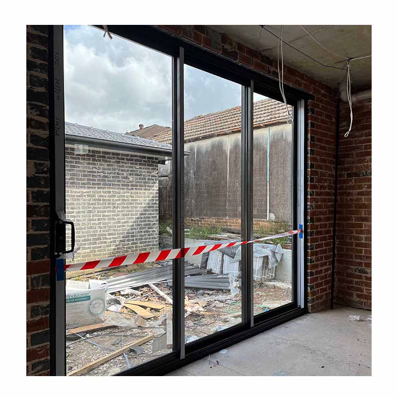Australian AS2047 Modern Double Glazed Sliding Aluminium Stacking Doors 6063-T5 Aluminum Exterior Fiberglass Screen Netting