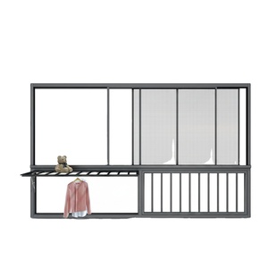 Eloyd US Modern Sliding Double Glazed Glass Balcony Window Large French Aluminium Bay Windows
