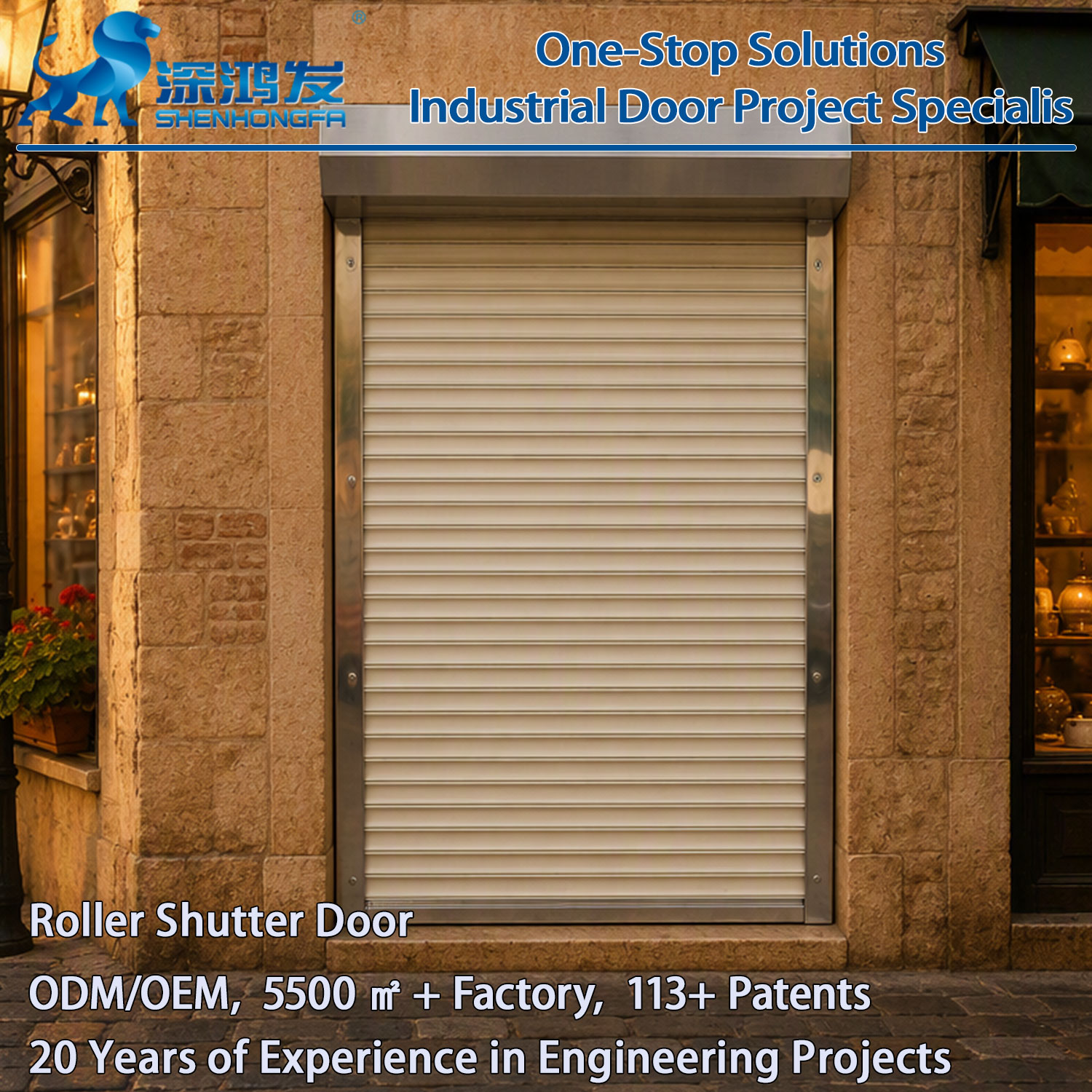 Thickened Durable Security Anti-theft Automatic Roll up Garage Doors Storefront Shop Aluminum Roller Shutter Door