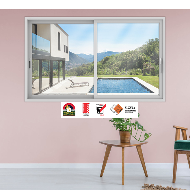 Australia Standard AS2047 Double Glass Aluminium Window Sliding Windows Aluminium Windows With Vent Australian Standard