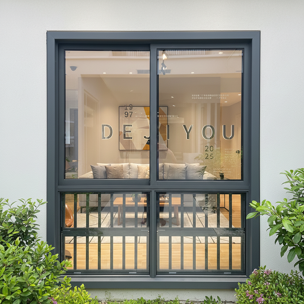 DERCHI Vertical Sliding Aluminum Window Double Glazed Aluminium Window Modern Aluminium windows