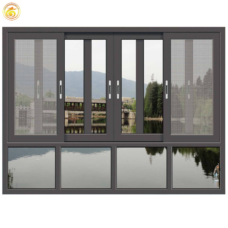 Customize Aluminum Impact Window Soundproof Double Glass Aluminum Sliding Window for House