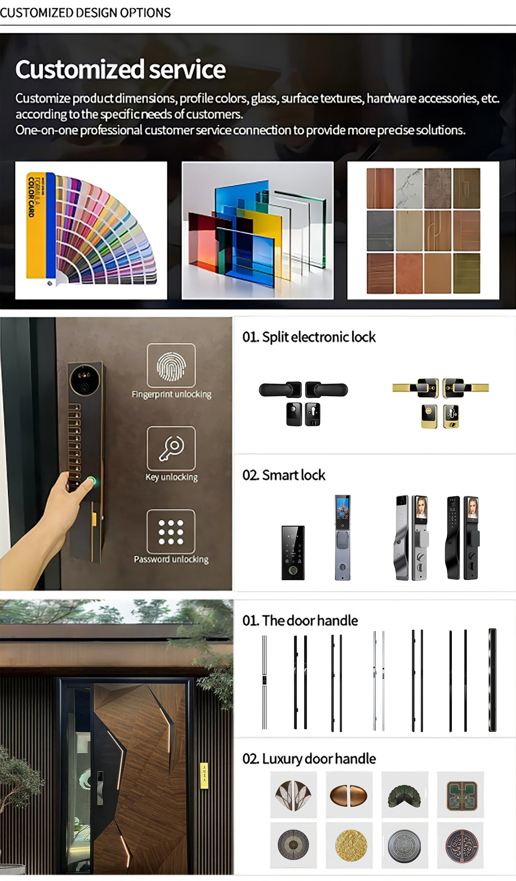2026 OEM PSL New Design Secure Composite Aluminum Home Villa Residential Entrance Security Front Entry Exterior Doors for Houses