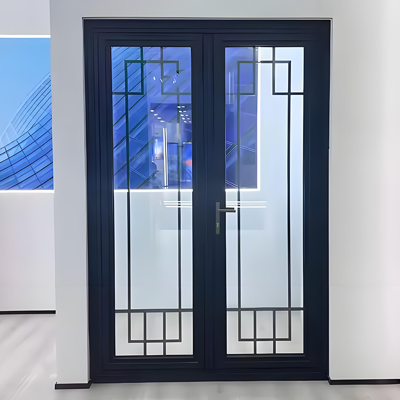 Modern Double Swing Aluminum Casement Door Feature 1
