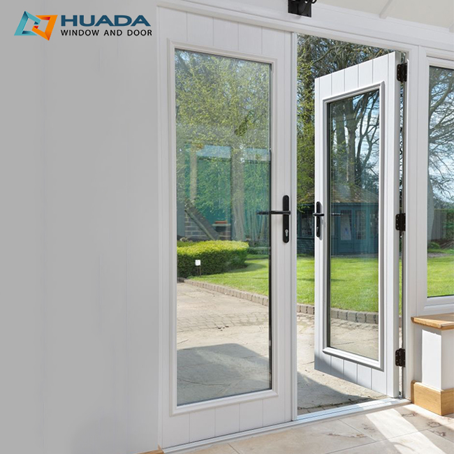 Exterior Double Front Entry Doors Hurricane Impact Swing Style Aluminum Alloy French Windows and Doors for House