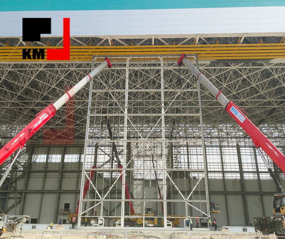 Automatic Heavy Duty Industrial Aircraft Hangar Door Customized Steel Sliding Folding Airplane Doors for Airport Warehouse
