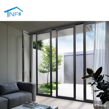 Custom Modern Aluminium Double Glass Folding Waterproof Slide Swing Bifold Panoramic Door for Patio Living Room Interior Balcony