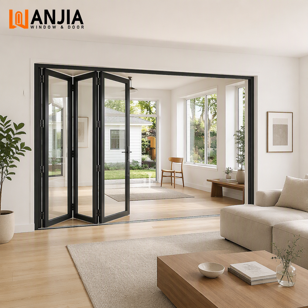 American Standard Grill Design Interior Bi Fold Folding Door Villa Accordion Aluminum Folding Patio Door