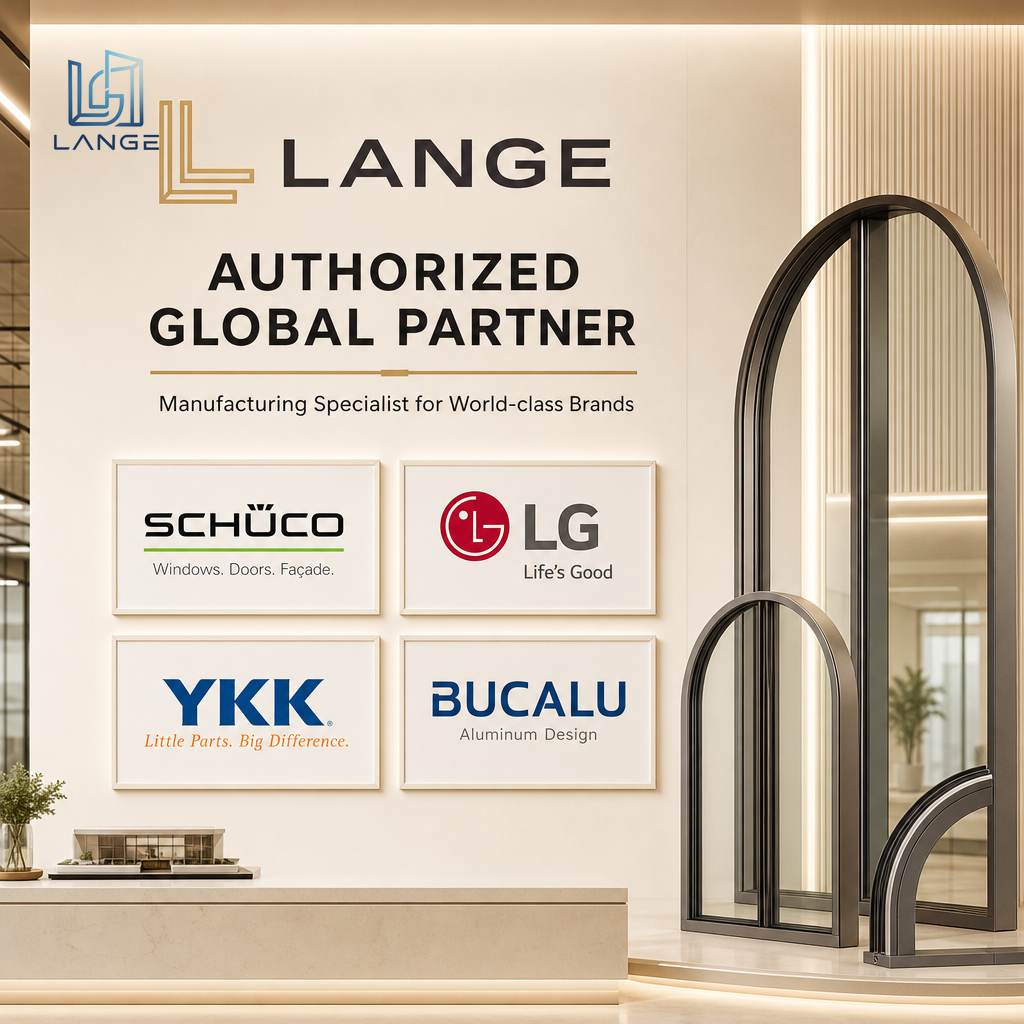 Thermal Break French Grid Aluminum Casement Door Energy Saving Exterior Entrance Glass Swing Doors for Patio Balcony LANGE