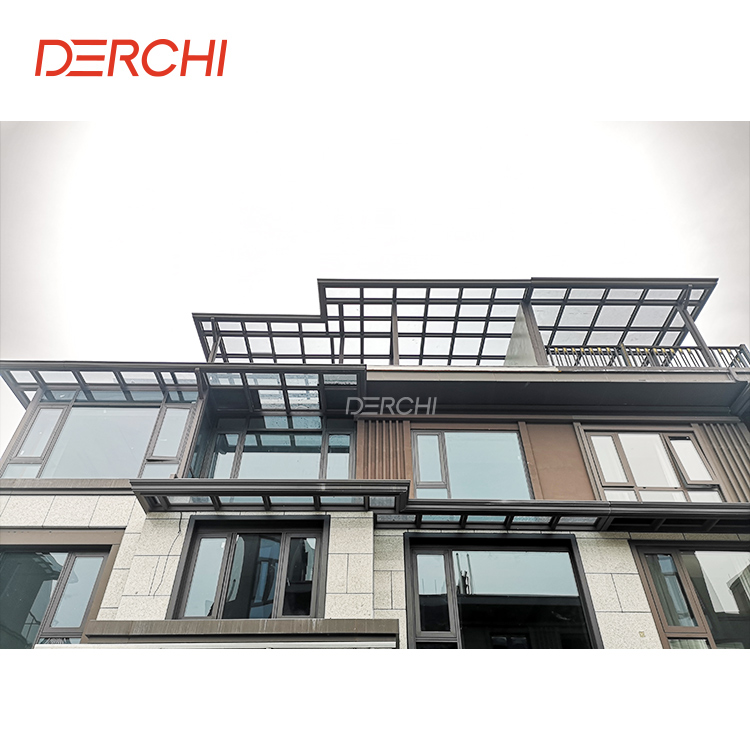 Residential Project Aluminum windows Doors Thermal Break Low E Glass Aluminium Casement Window