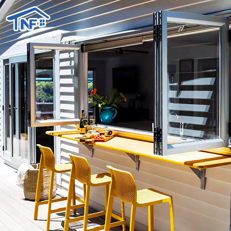 High Quality Factory Price Aluminum Bifold Folding Windows For Houses Kitchen