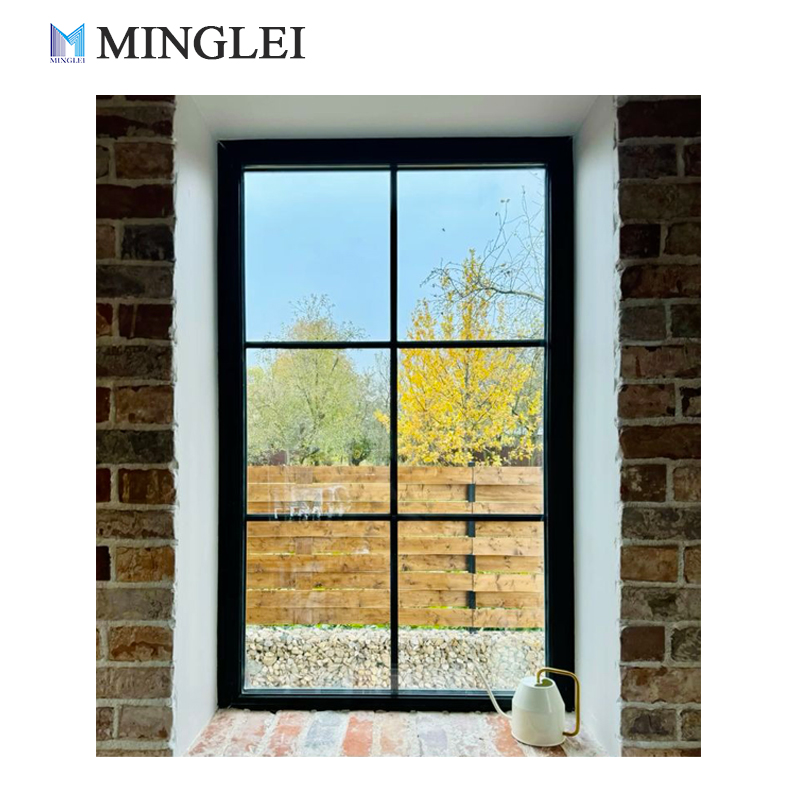 High Heat Insulation Energy Saving Black Aluminum Window Thin Profile Aluminium Windows and Doors Casement Windows for USA