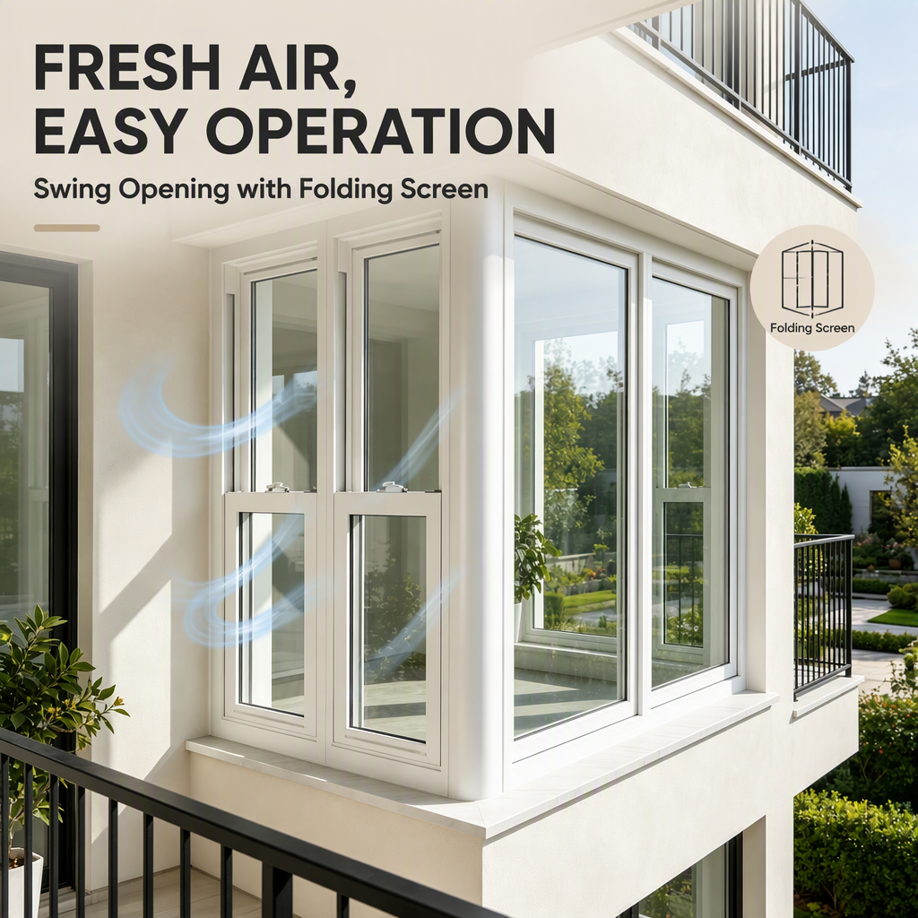 Windows New York Soundproof Wooden Frame Window High End Aluminum Frame Aluminum Clad Wood Bay Window