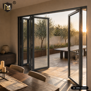 JUNYAO Factory Smooth Glide Concertina Fold Aluminium Accordion Doors