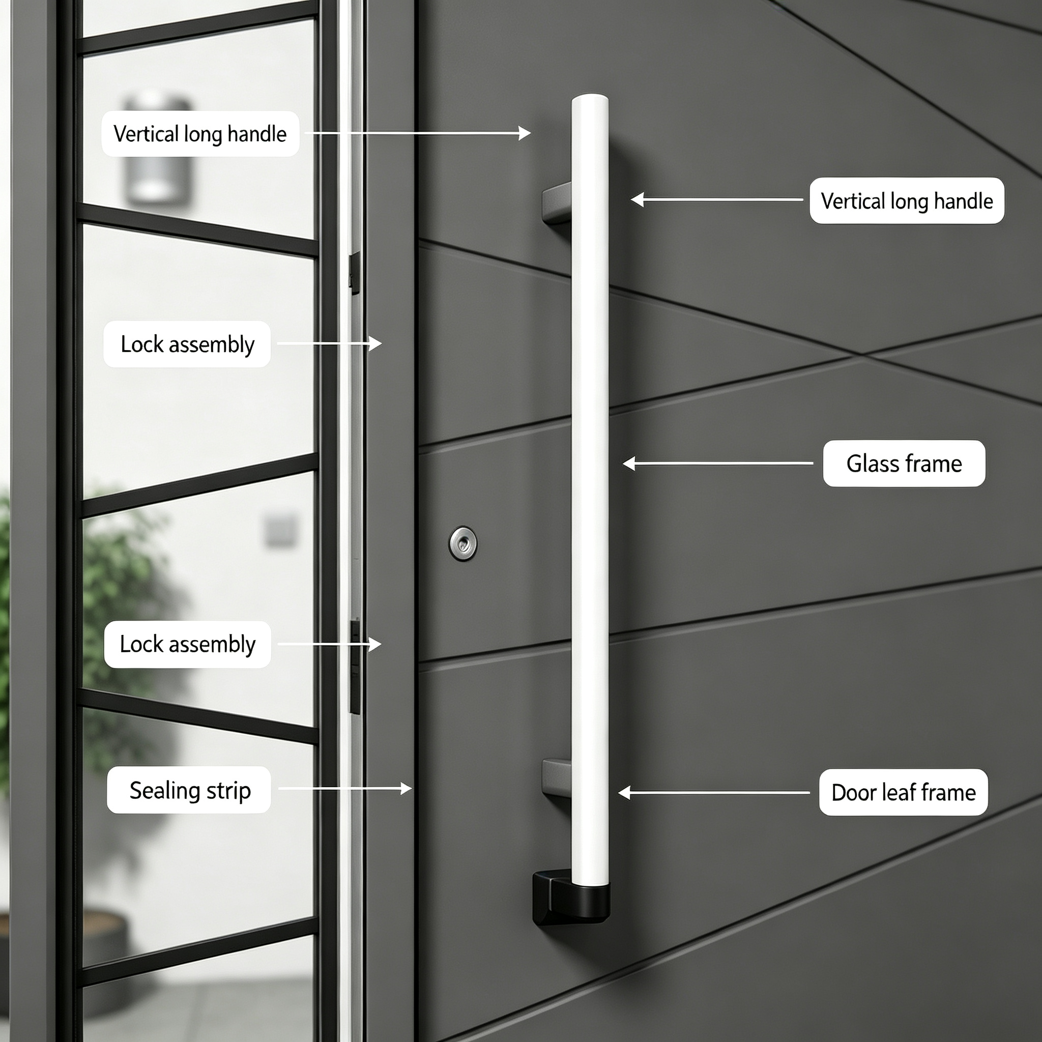 Thermally Broken Black Framed Steel Look Aluminum Glass French Door Crittall Style Heritage Doors