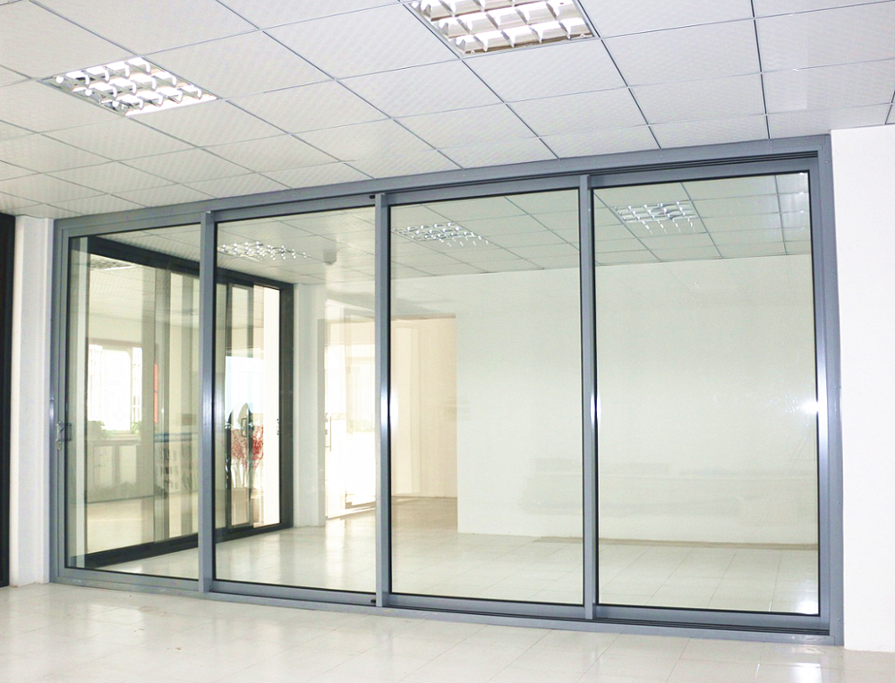 NFRC Certificate New Modern Big Entrance Aluminium Low-e Sliding Rail Glass Patio Doors