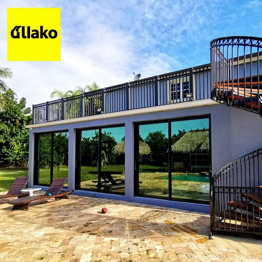 Residential Hurricane Proof High Tracks Muiti Sliding Glass Doors Apartment Aluminum Frame Slide Door Patio Sliding Back Doors