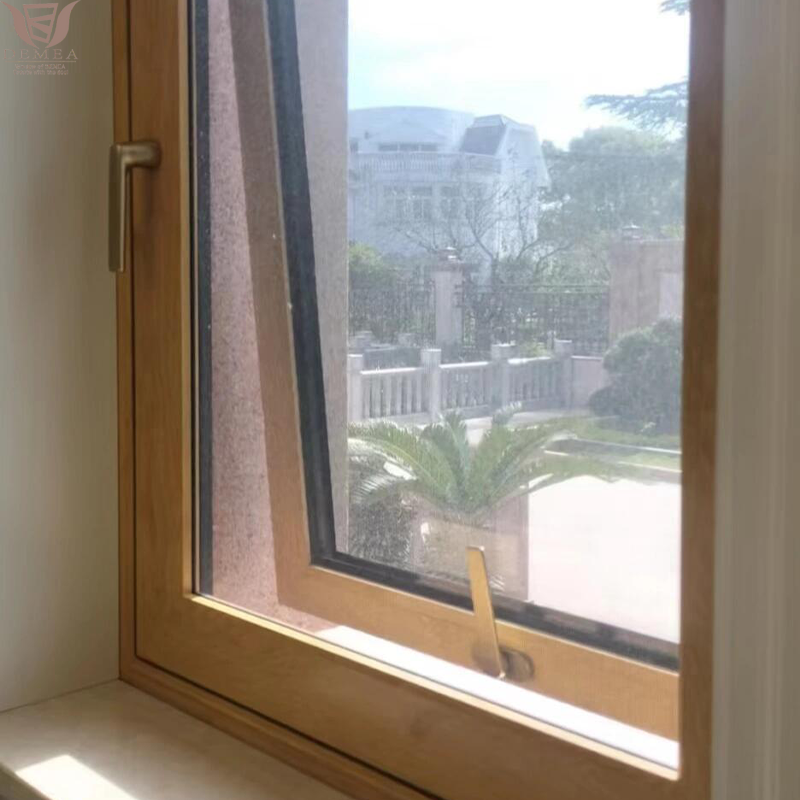 Custom House Window Replacement Project Solid Wood Interior Double Glazing Thermal Aluminum Clad Swing Soundproof Casement