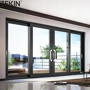 ZEKIN Aluminum Casement Door Double AS2047 Certified Hurricane Impact Proof