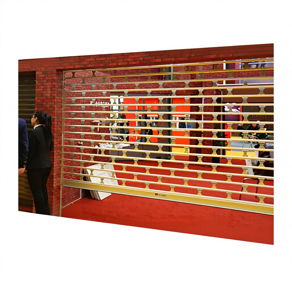 Customized Aluminum Alloy Hollow Postmodern Design Crystal Door Electric Rolling Shutter Door Shop Anti-Theft