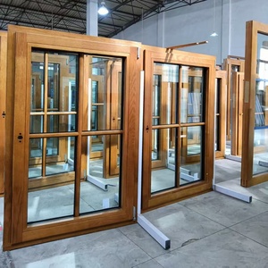China Supplier Thermally Efficient Aluminum Clad Wood Windows Waterproof Large Glass windows