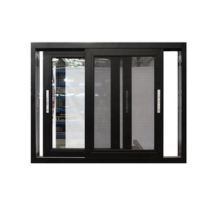 Soundproof Insulated Black Aluminum Sliding Windows