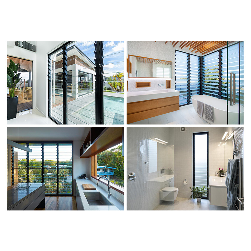 AMJ Manufacturer Price Aluminium Frame Australian Standard Window Prefabricated Designs Louvers Aluminium windows