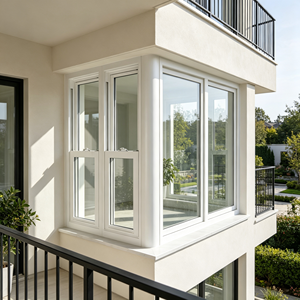 Soundproof Wooden Frame Aluminum Clad Wood Bay Window