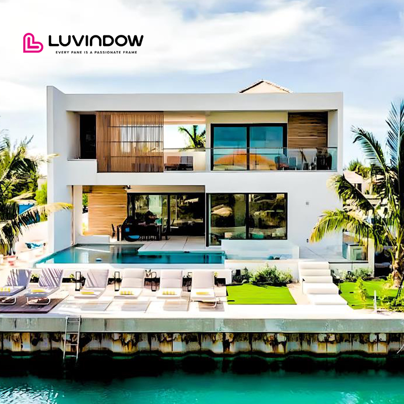 LUVINDOW Wholesale Aluminum Profile Lift and Sliding Patio Glass Door for Outdoor Partitions