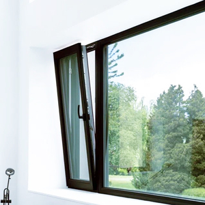Tilt and Turn Aluminum Double Tempered Glass Windows