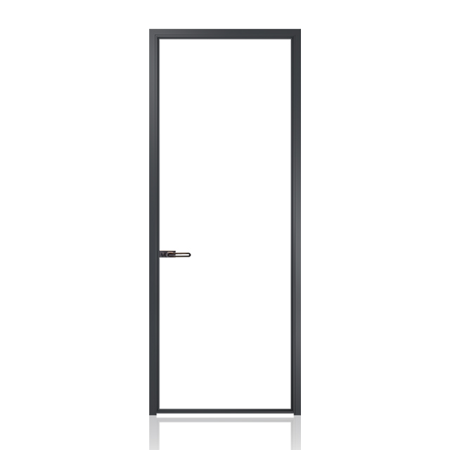 New Design Minimalist Ultra Narrow Slim Aluminum Frame Bathroom Kitchen Back Door Aluminum Alloy Casement Door