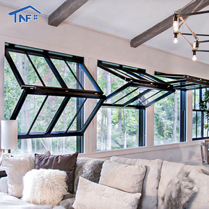 Aluminum Fold up windows Cost Kitchen bar Window and Door Slide Vertical Bifold windows