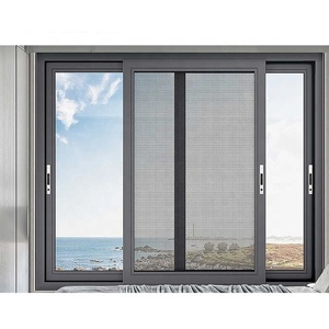 Modern Aluminum Sliding Folding Screen Double Tempered Glass Windows