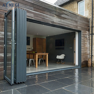 Aluminium Glass Bifold Fire Anti-Theft Doors