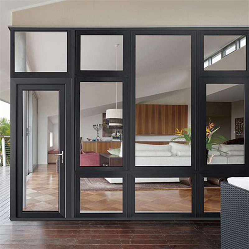 Aluminum Frame Front Door/ KFC Entrance Swing Door/ Spring Floor Shop Aluminum French Door