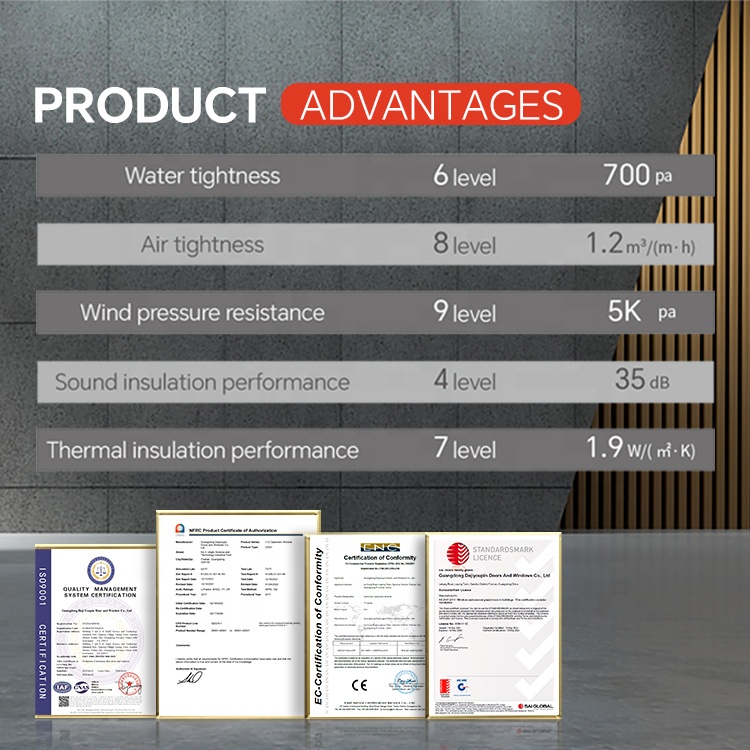 Residential Project Aluminum windows Doors Thermal Break Low E Glass Aluminium Casement Window