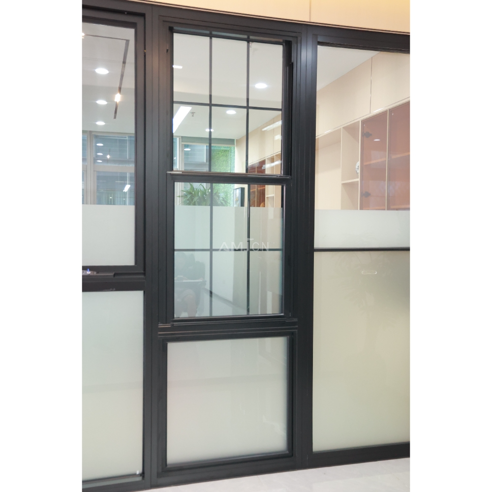 Residential Vintage Grille Design Double Glass Casement Window Faux Single Double Hung Sash Window