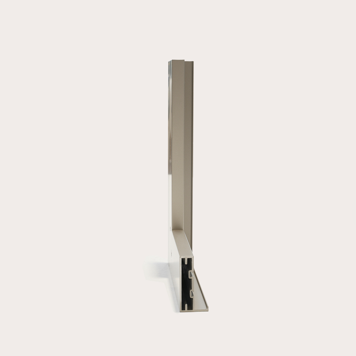 Made In Ltaly No Built-in Handle Top Quality Aluminum Frame Window For Wardrobes With 4 Mm Tempered Glass