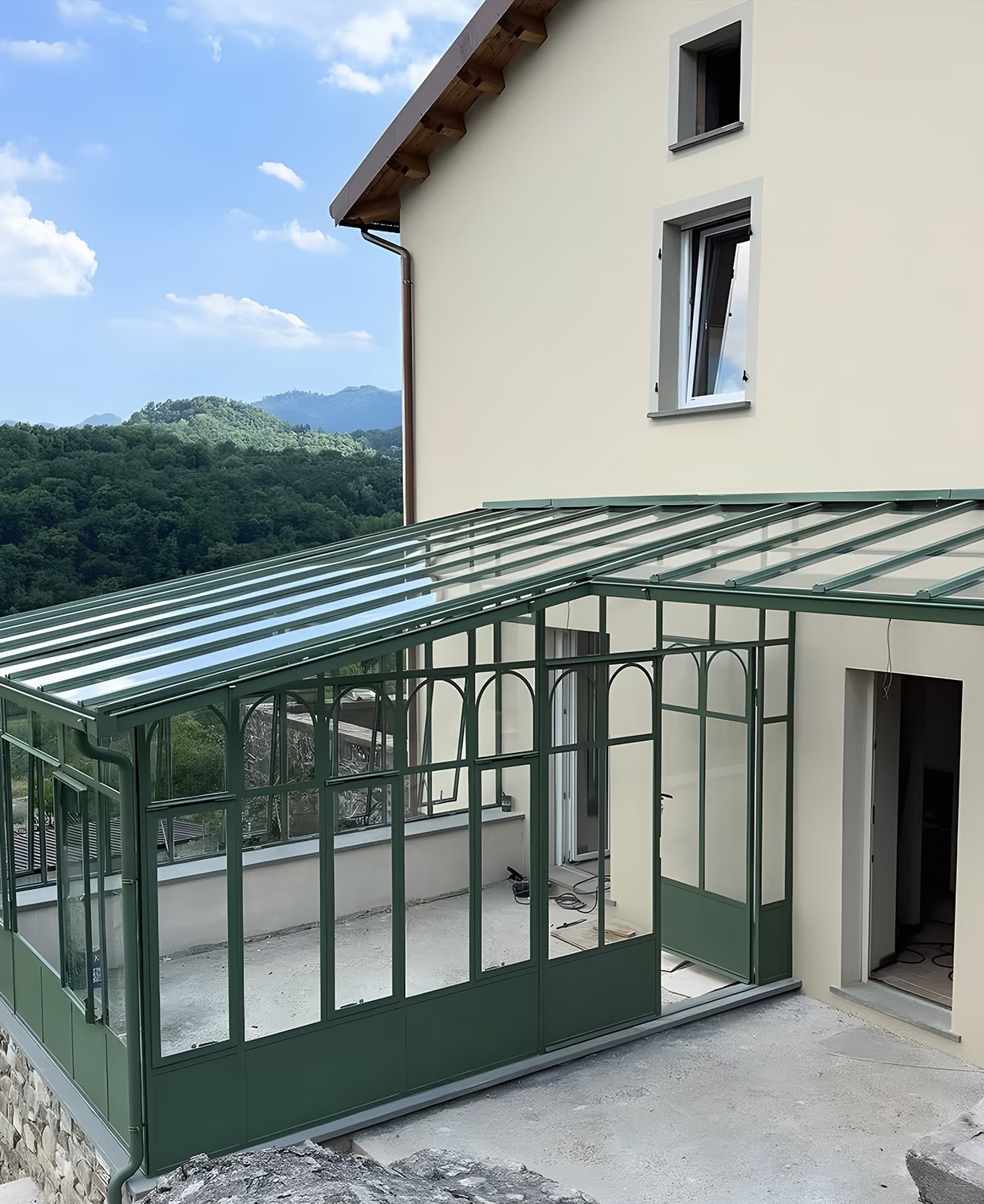 Aluminum French Doors with Double Swing System for Villa Patio Black Frame and Tempered Glass for Secure Smooth Operation