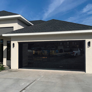 CHI Garage Doors Rolling Shutter Garage Screen Door Automatic Sliding Frosted 8x7 Clear Glass Garage Door With Glass