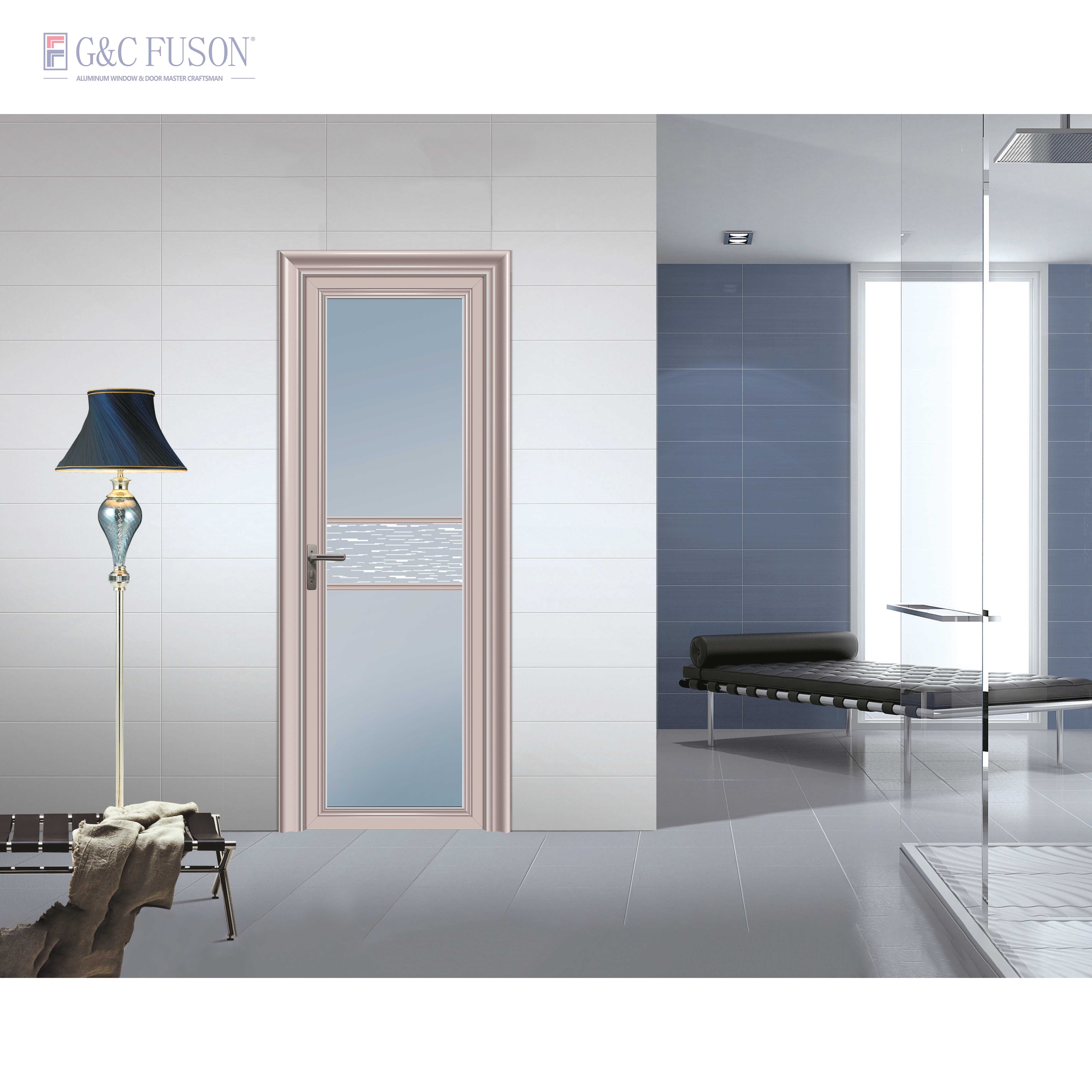 Fuson Chinese Supplier 10 Year Warranty Security Exiterior French Aluminum Frame Kitchen Patio Glass Casement Door