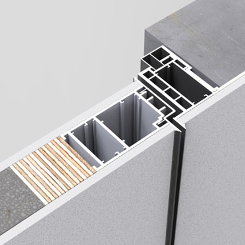 Residential Fireproof Moisture-proof MGO Door Slabs Latex &amp; Art Coating Interior Aluminum Wood Hidden Invisible Door