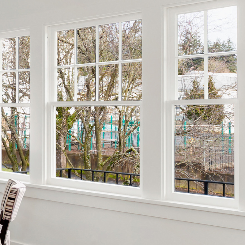 Aluminum American Style Top Hung Sash Window Vertical Sliding Double Single Hung Windows