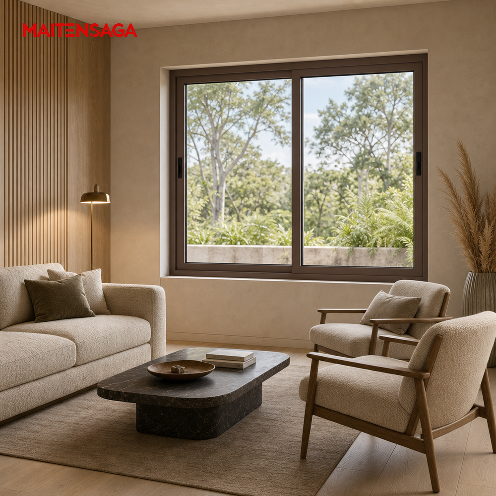 New Arrival Thermal Break Aluminum Sliding Window Triple Glazed Soundproof Custom Size Available for Villa Apartment