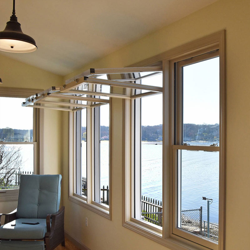 EOKO Home Vertical Folding Window Aluminium Tempered Glass Bifold Windows