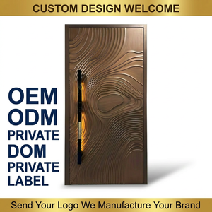 Luxury Cast Aluminum Villa Anti-theft Waterproof Security Door Modern Exterior Swing Hurricane Resistant Entry Door