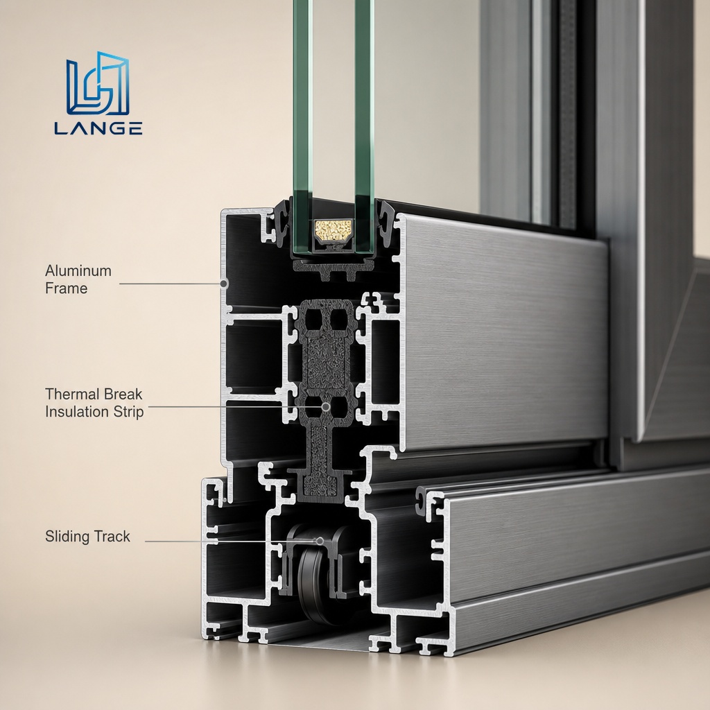 Sea-Side Coastal Grade Aluminum Sliding Window Anti-Corrosion Thermal Break Exterior Glass Windows for Beach Resort