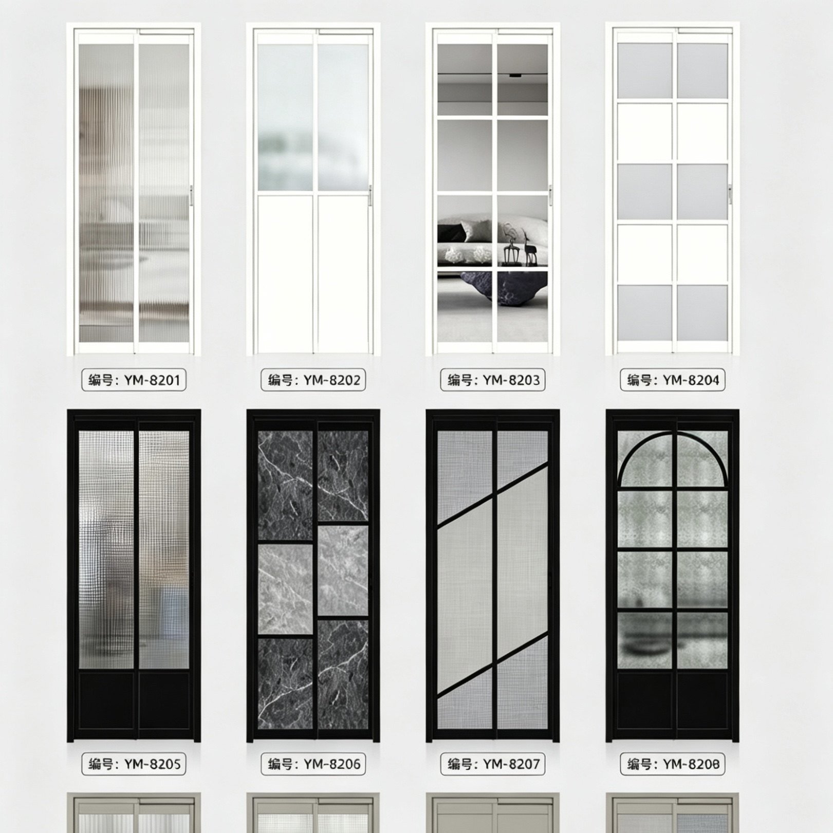 Space Saving Trackless PD Door Aluminum Glass Sliding Swing Design Waterproof Easy Clean for Bathroom Livingroom Small Spaces