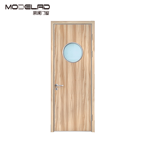 Aluminum Clad Solid Wood Composite Observation Door with Large Safety Glass Vision Panel